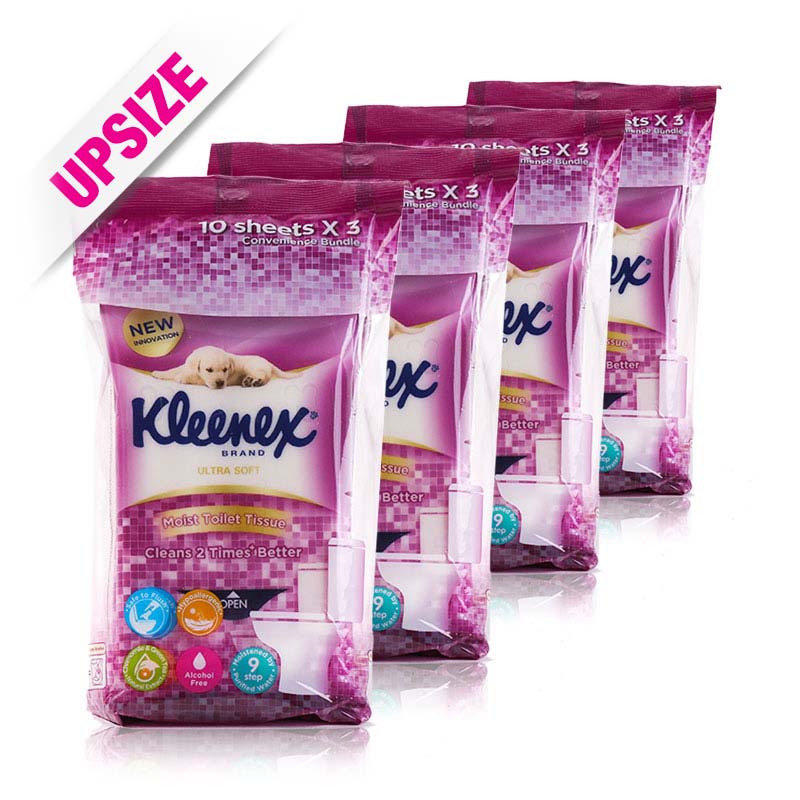 Kleenex Ultra Soft Moist Toilet Tissue (case) 3x10sheetx4pcs