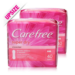 Carefree Super Dry Unscented Liners 40pcsx2