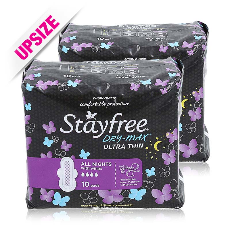 Stayfree Ultra Thin All Nights Dry Max 10pcsx2