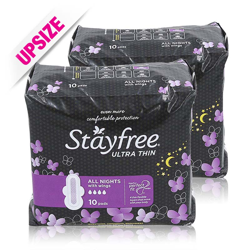 Stayfree Ultra Thin All Night Cottony Soft 10pcsx2