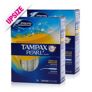 Tampax Pearl Plastic Regular Unscented 18pcsx2