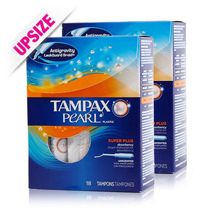 Tampax Plastic Pearl Super Plus Unscented 18pcsx2