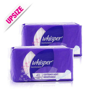 Whisper Pantiliners Unscented 40pcsx2