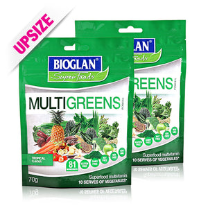 Bioglan Superfoods Multigreens Powder Tropical 70gX2