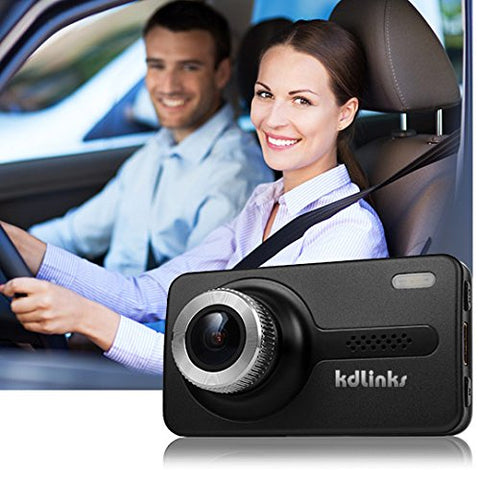 KDLINKS X1 Full-HD 1920*1080 165 Wide Angle Car Dashboard Camcorder with GPS, G-Sensor & WDR Superior Night Mode