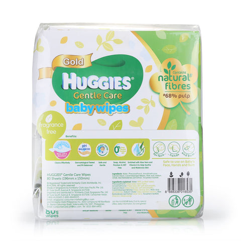 Huggies Baby Wipes Gentle Care (80sx3) 1pcs