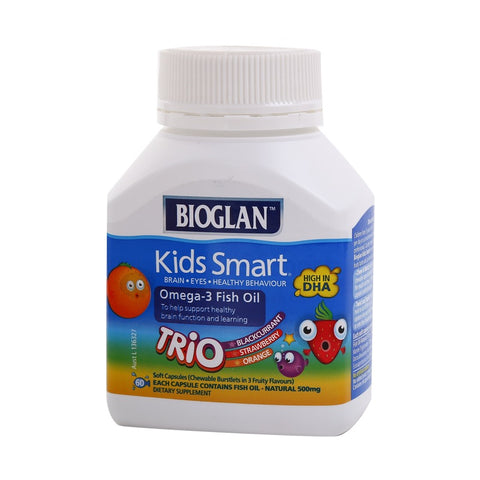 Bioglan Kids Smart Omega-3 Trio Blackberry Strawberry Orange 60pcs