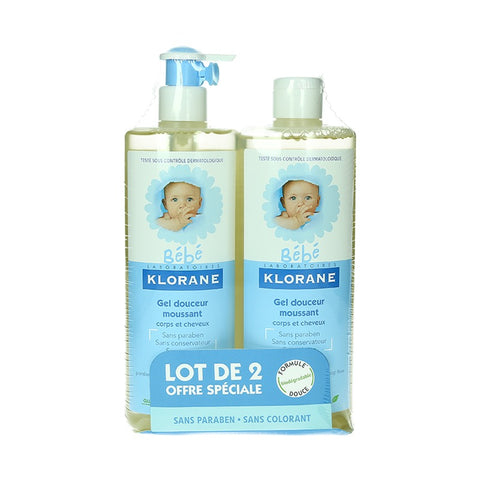 Klorane Bebe Gentle Foaming 2x500ml