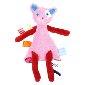 Snoozebaby Cuddling cat Mimi - Red/Fuchsia