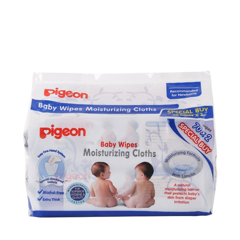 Pigeon Moisturizing Baby Wipes 2x70sheets