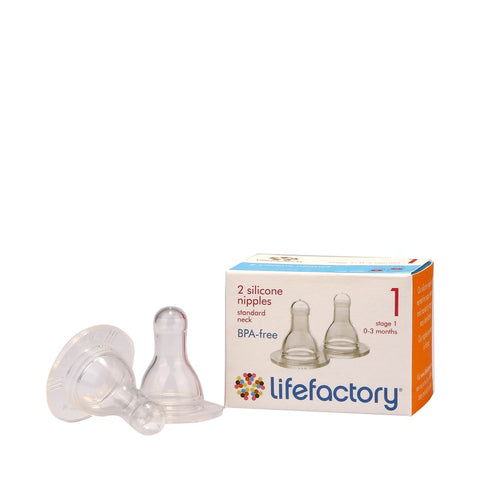 Lifefactory Silicone Nipples Stage 1 2s
