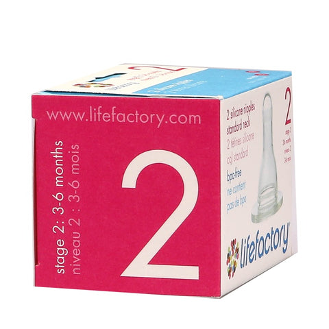 Lifefactory Silicone Nipples Stage 2 2s