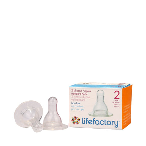 Lifefactory Silicone Nipples Stage 2 2s