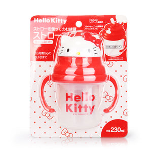 Hello Kitty D-Cut Mug with Straw Hopper 230ml 1pcs
