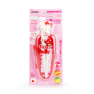 Hello Kitty D-Cut Training Chopstick with Case 1pcs