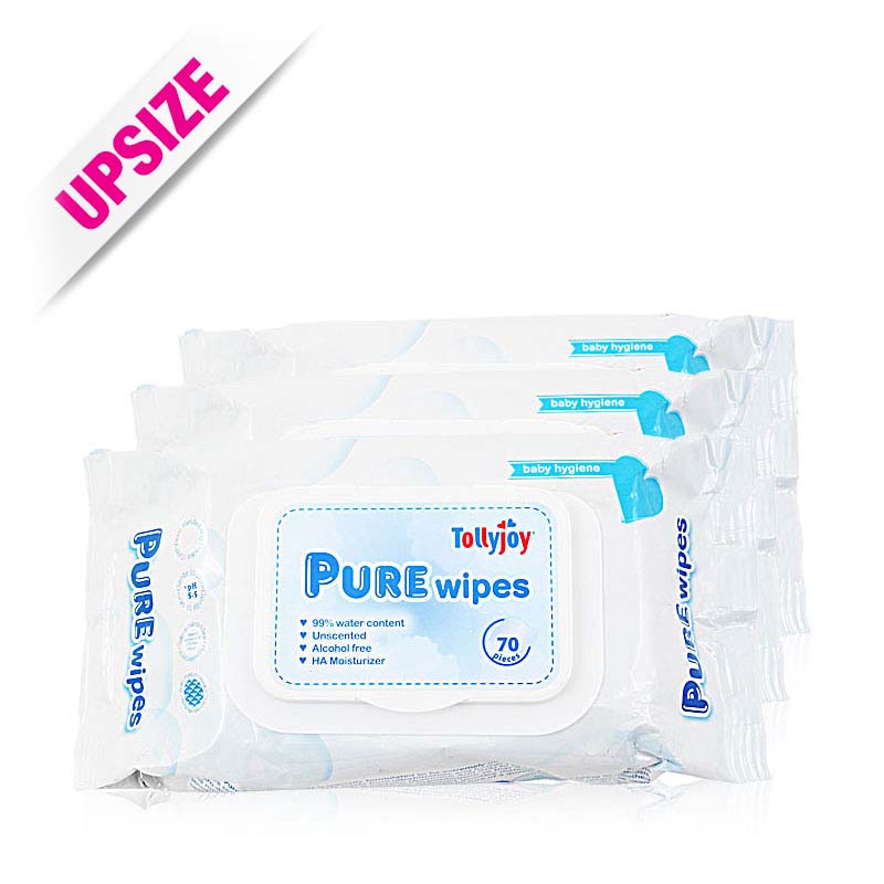 Tollyjoy Pure Unscented Wipes 3x70sheets