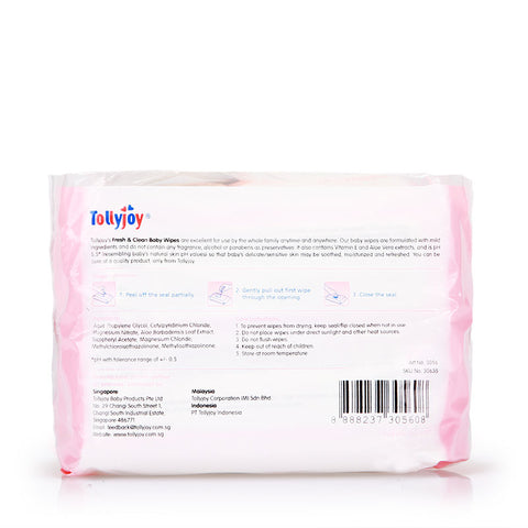 Tollyjoy Fresh and Clean Baby Wipes 2x30sheets