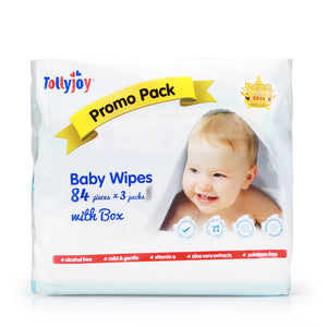 Tollyjoy Refreshing Baby Wipes Plus Box 3x84sheets