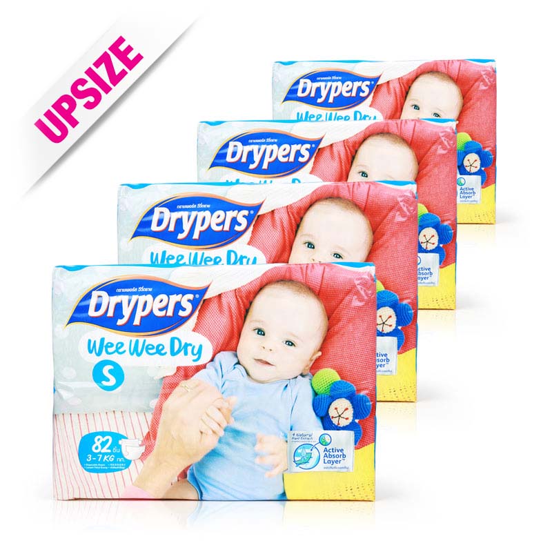 Drypers Wee Wee Dry S 82pcsx4pcs