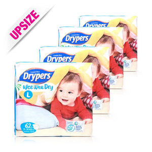 Drypers Wee Wee Dry L 62pcsx4pcs