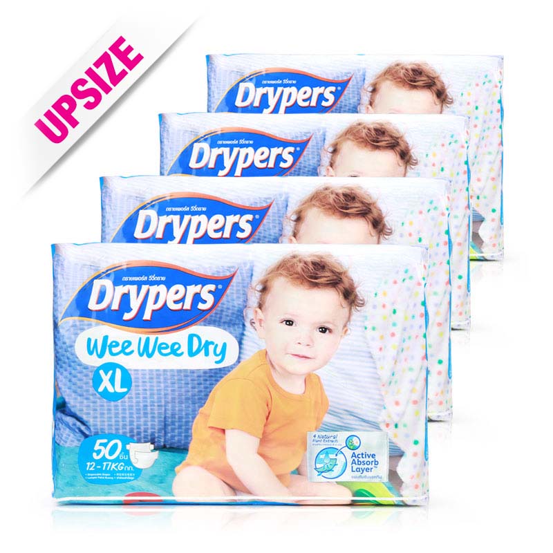 Drypers Wee Wee Dry XL 50pcsx4pcs