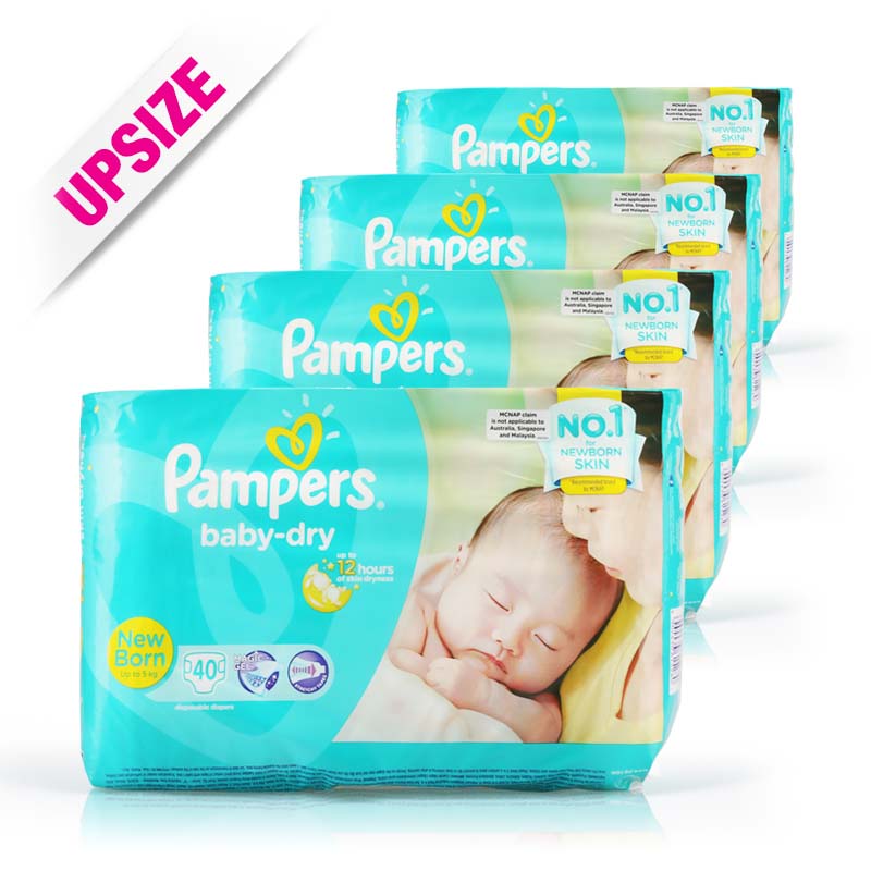 Pampers Baby Dry Diapers NB (up to 5kg) (case) 40x4pcs