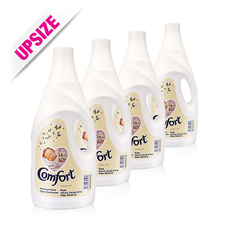 Comfort Fabric Softner Pure White 2ltr x 4