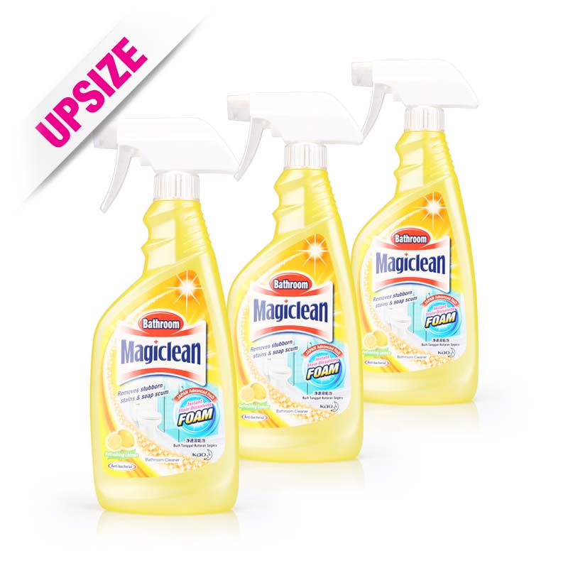 Magiclean Bathroom Cleaner Refreshing Lemon 500mlx3pcs