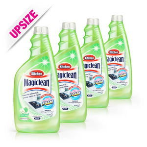 Magiclean Kitchen Cleaner Green Apple Refill 500mlx4pcs