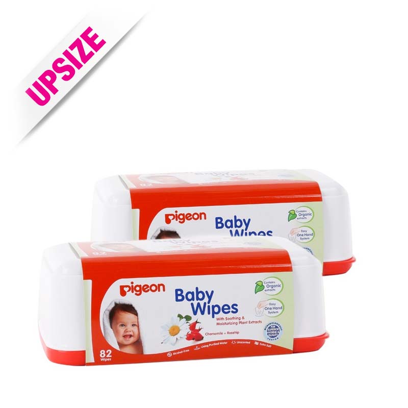 Pigeon Baby Wipes with Case 82sheets x 2