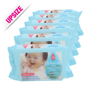 Johnson's Baby Messy Time Wipes 20sheets x6pcs