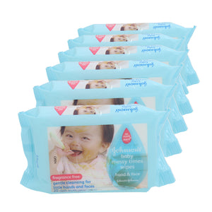 Johnson's Baby Messy Time Wipes 20sheets x6pcs