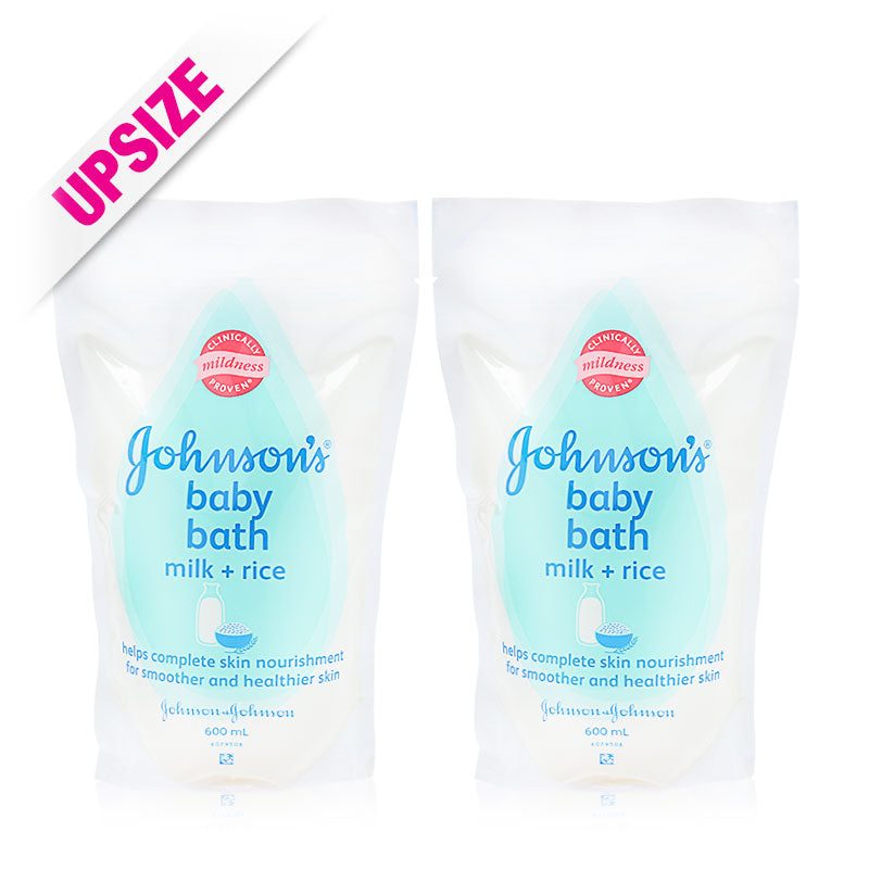 Johnson's Baby Milk+Rice Bath Refill 600mlX2