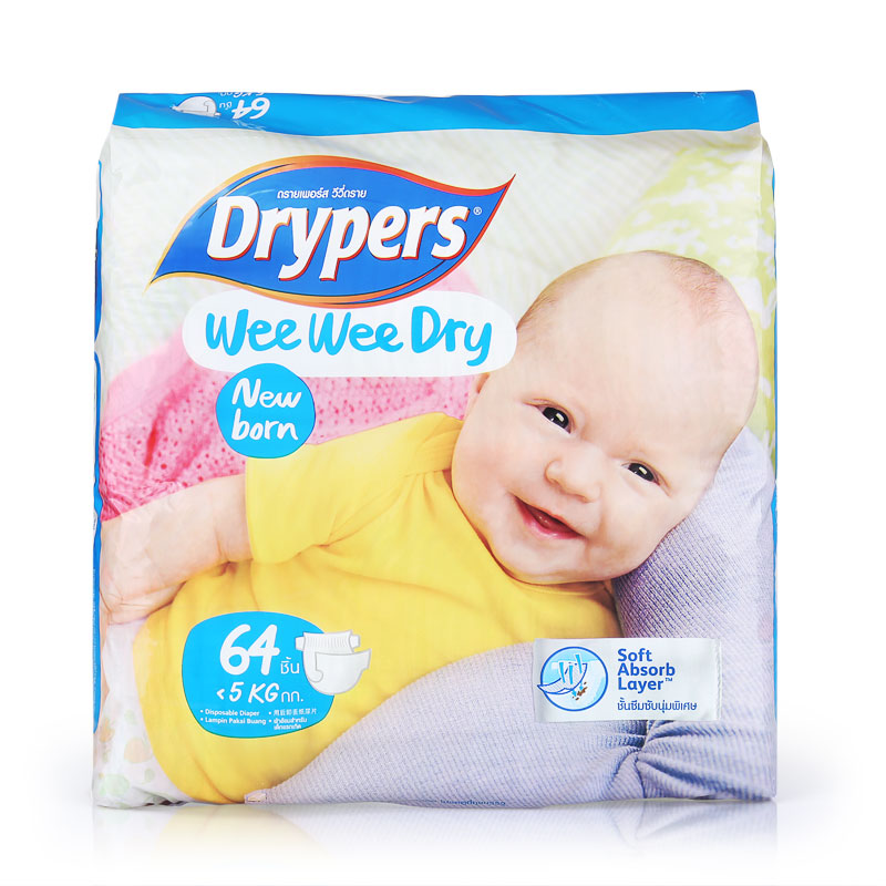 Drypers Wee Wee Dry Newborn 64pcs