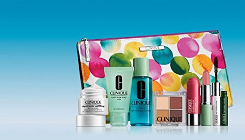 NEW 2015 Clinique 8 Pcs Makeup Skincare Gift Set with Repairwear Uplifting Firming Cream & More! ($85+ Value)