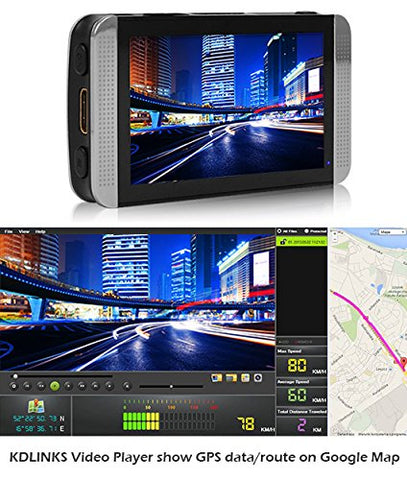 KDLINKS X1 Full-HD 1920*1080 165 Wide Angle Car Dashboard Camcorder with GPS, G-Sensor & WDR Superior Night Mode