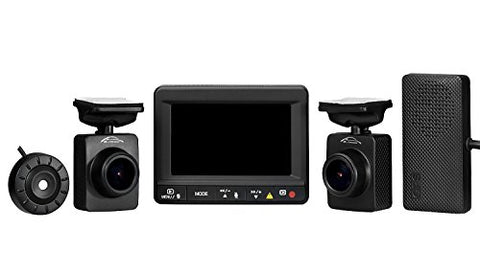 Spy Tec K1S Dual Car Dash Camera + GPS Logger | Front and Rear 1080p Remote Lens Cameras | 140 Degree lenses | 64GB microSD capacity | Ambarella A7LA70