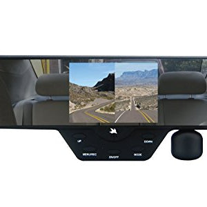 Falcon Zero F360 HD DVR Dual Dash Cam, Rear View Mirror, 1080p, 32GB SD Card (Black)