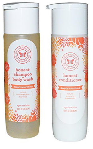 The Honest Company Apricot Kiss Shampoo Body Wash and Conditioner Set of 2