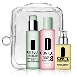 Clinique 3 Steps system for Oily / Oily Combination Skin Set: dramatically moisturizing Gel 4.2 oz / 125 ml + Clarifying Lotion 3 13.5 oz / 400 ml + Liquid Facial Soap Oily Skinild 6.7 oz / 200 ml