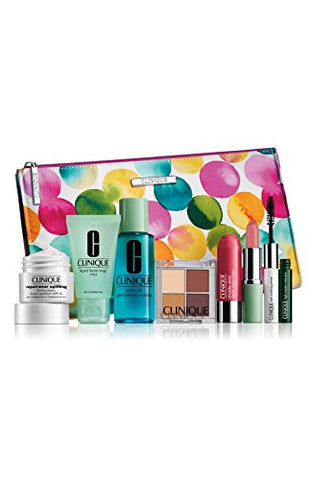 NEW 2015 Clinique 8 Pcs Makeup Skincare Gift Set with Repairwear Uplifting Firming Cream & More! ($85+ Value)