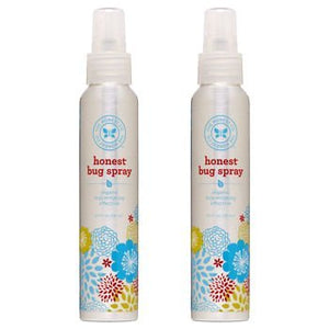 Pack 2 Honest Bug Spray Naturally Repel Insects without Harsh Chemicals 4 fl oz - Safe With Organic Essential Oils