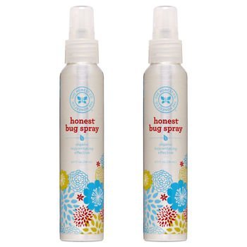 Pack 2 Honest Bug Spray Naturally Repel Insects without Harsh Chemicals 4 fl oz - Safe With Organic Essential Oils