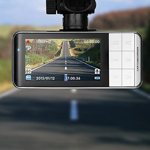 TaoTronics Car Dash Cam HD 1080P Wide Angle with G-Sensor WDR Night Mode 2.7" Screen