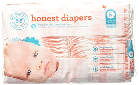 The Honest Company Size Newborn N Diapers Giraffe One Package of Honest Diapers