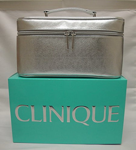 Clinique 8 Pcs the Gift of Great Skin Set in Silvery Train Case