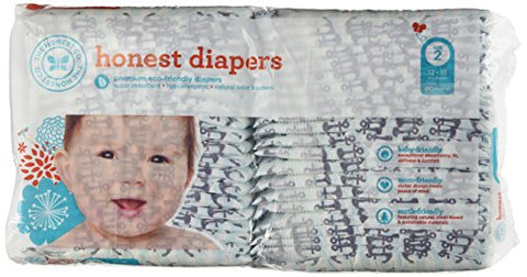 Honest Company Size 2 Diapers Anchors and Stripes Design 12-18 Pounds Pack of 40